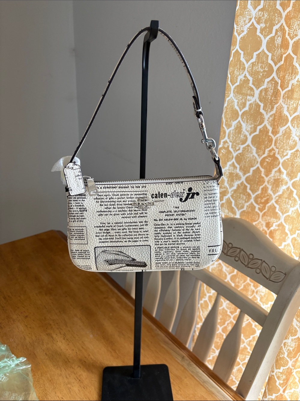 NWT Coach Nolita 19 Newspaper Print